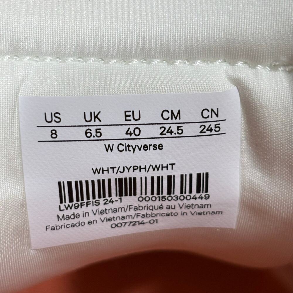 Lululemon Cityverse White Leather Juicy Peach Comfort Sneakers Womens Size 8 - Picture 12 of 12